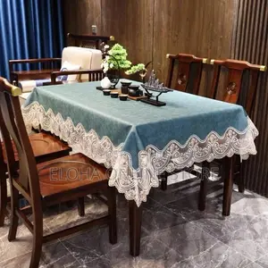 Household Leather Table Mat Lace Edge