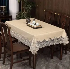 Household Leather Table Mat Lace Edge