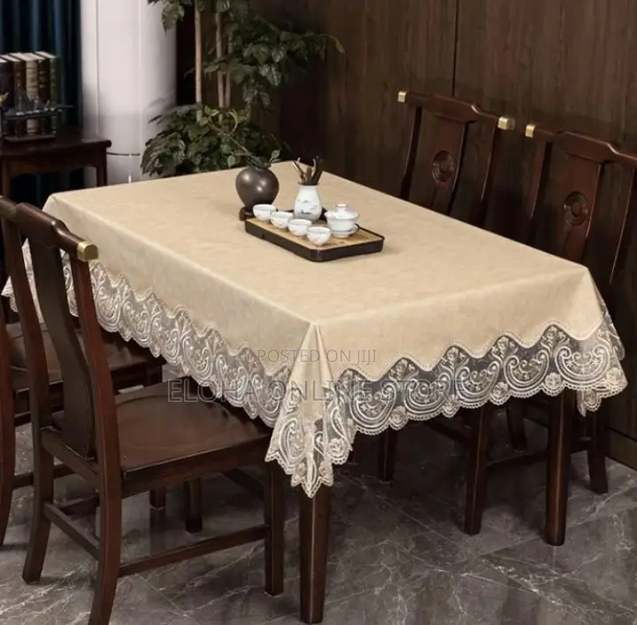 Household Leather Table Mat Lace Edge