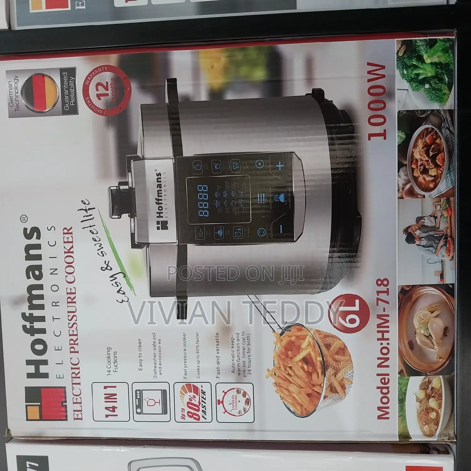 Hoffman Presure Cooker 6litres 12 in 1