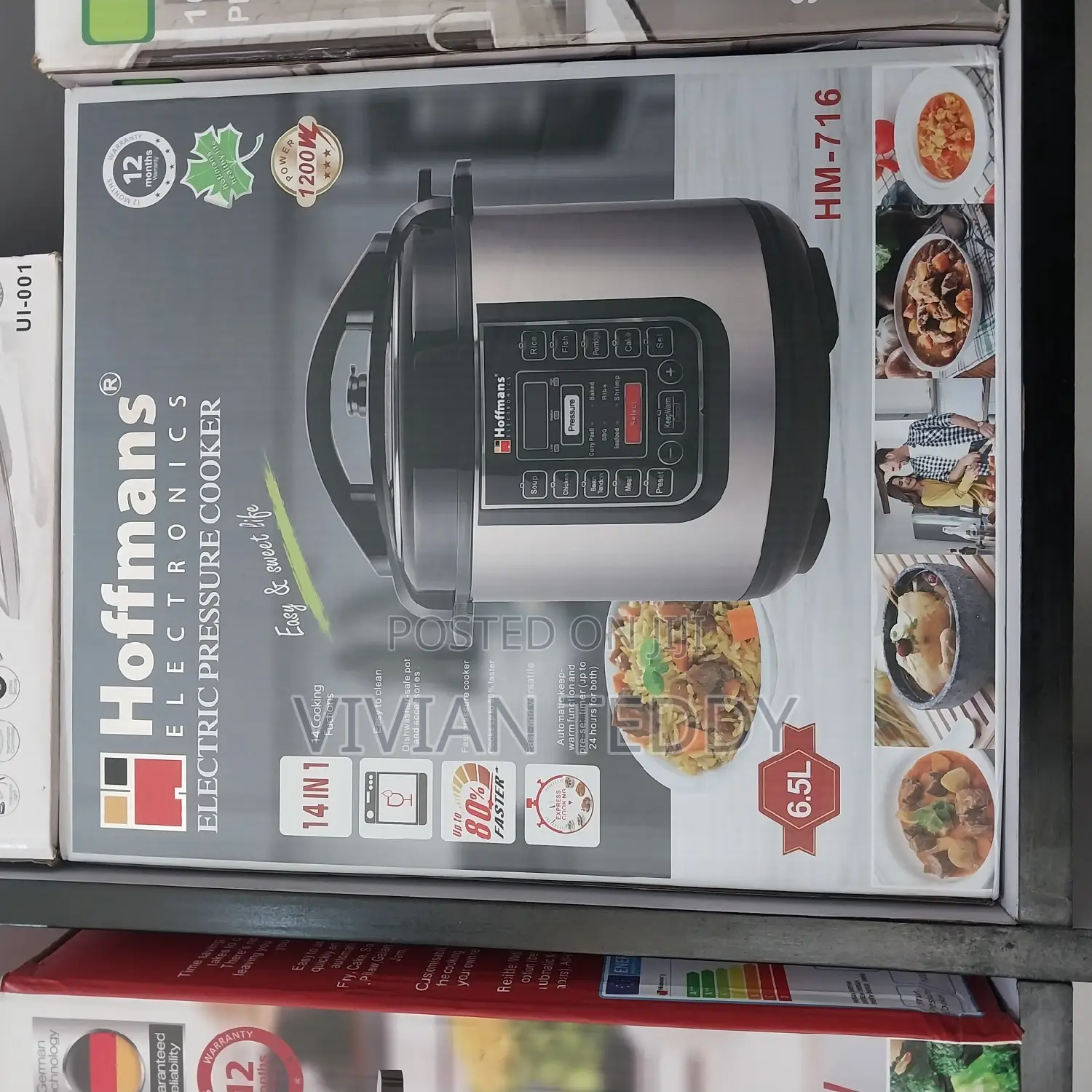 Electric Presure Cooker Hoffmans 6.5 Litres 14 in 1