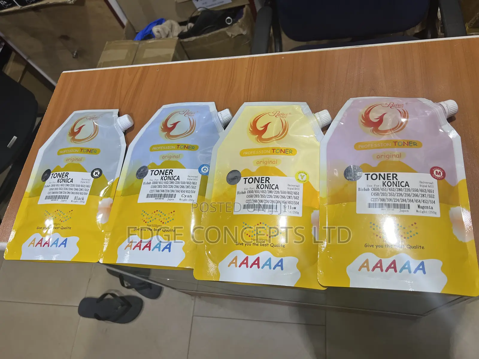 A Set of Konica Refill Toner All Colors