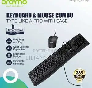 Oraimo Smart Office Keyboard Mouse Combo Quiet Keystrokes