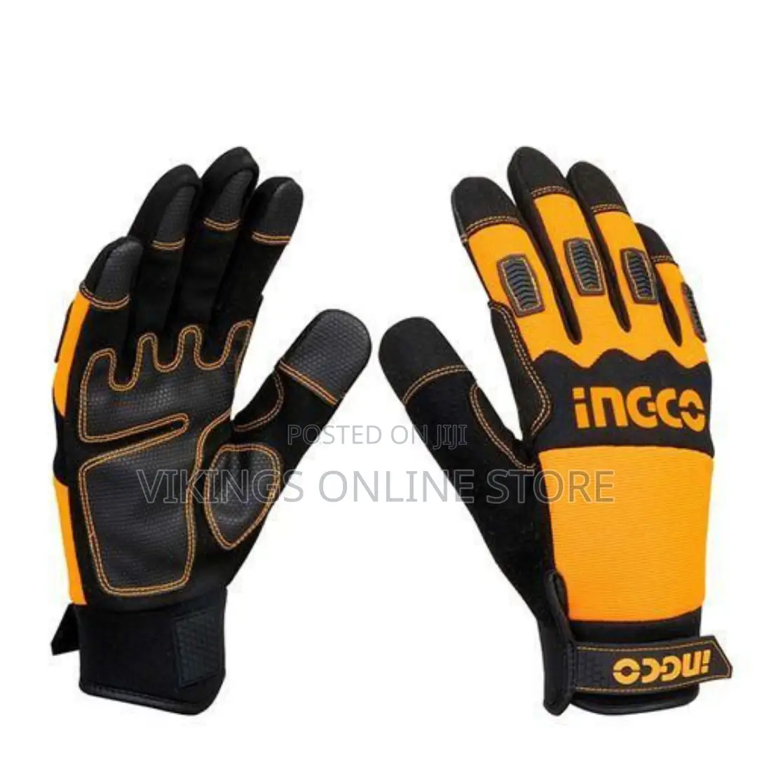 INGCO Mechanic Gloves - Black,Yellow