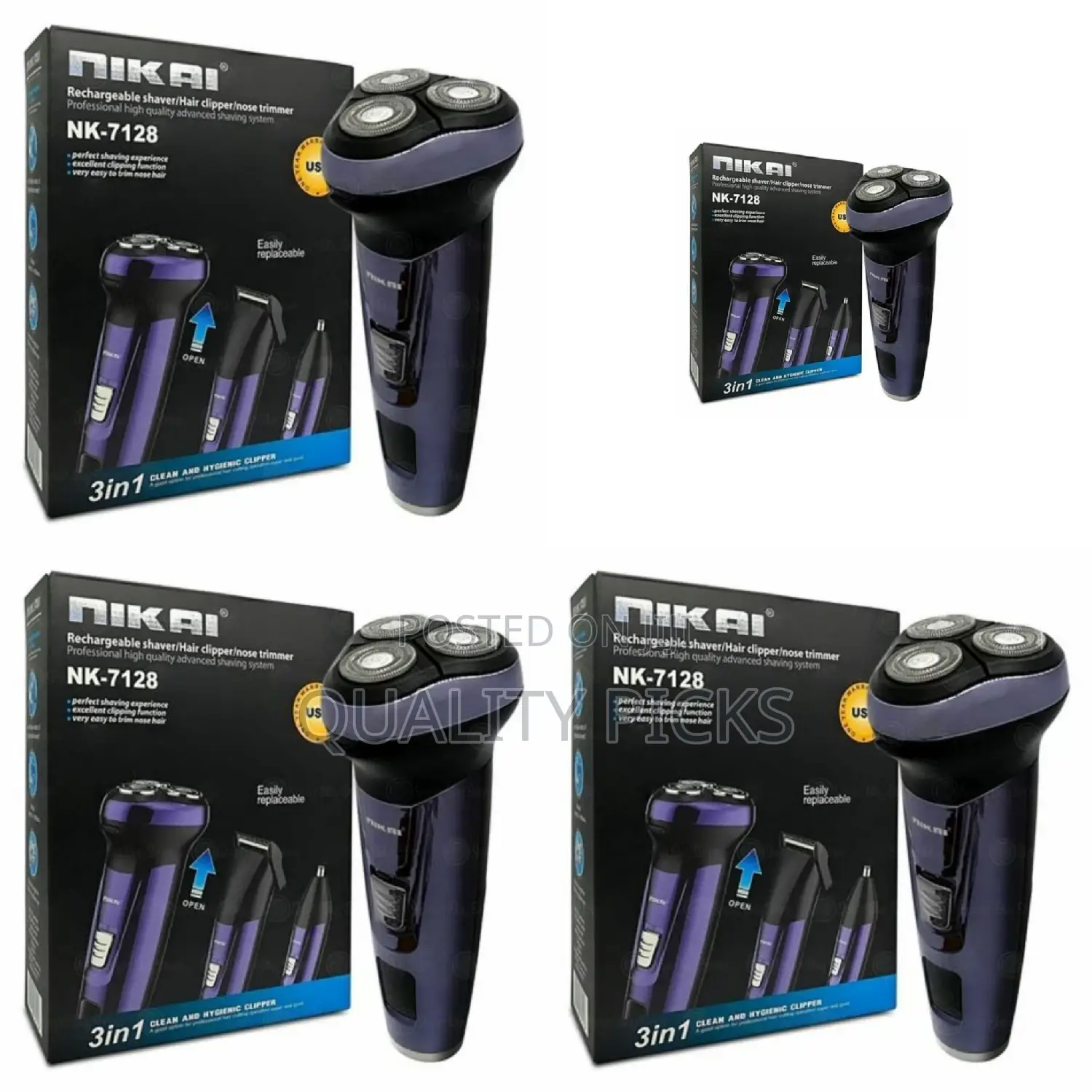 Rechargeable 3 in 1 Hair Clipper