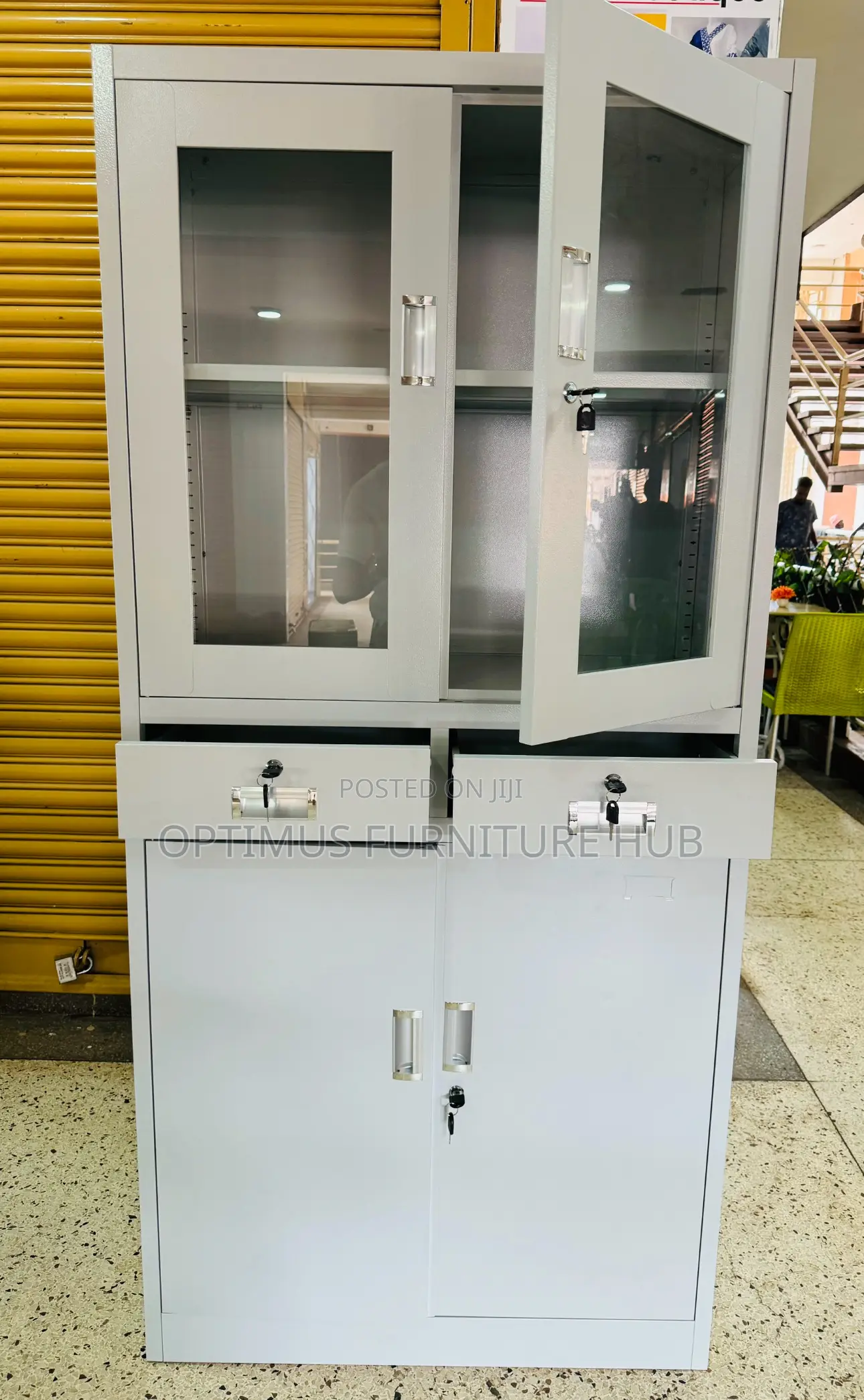 Half Glass File Cabinet