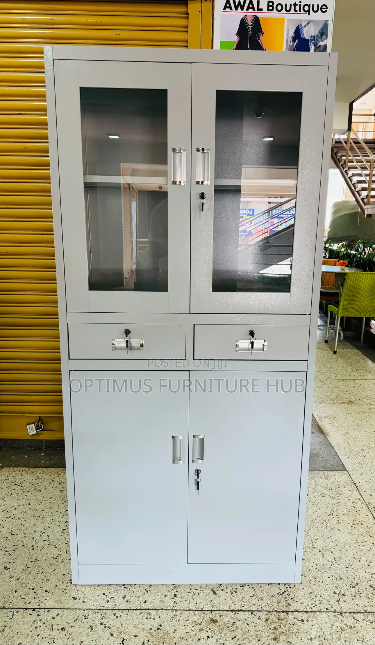 Half Glass File Cabinet