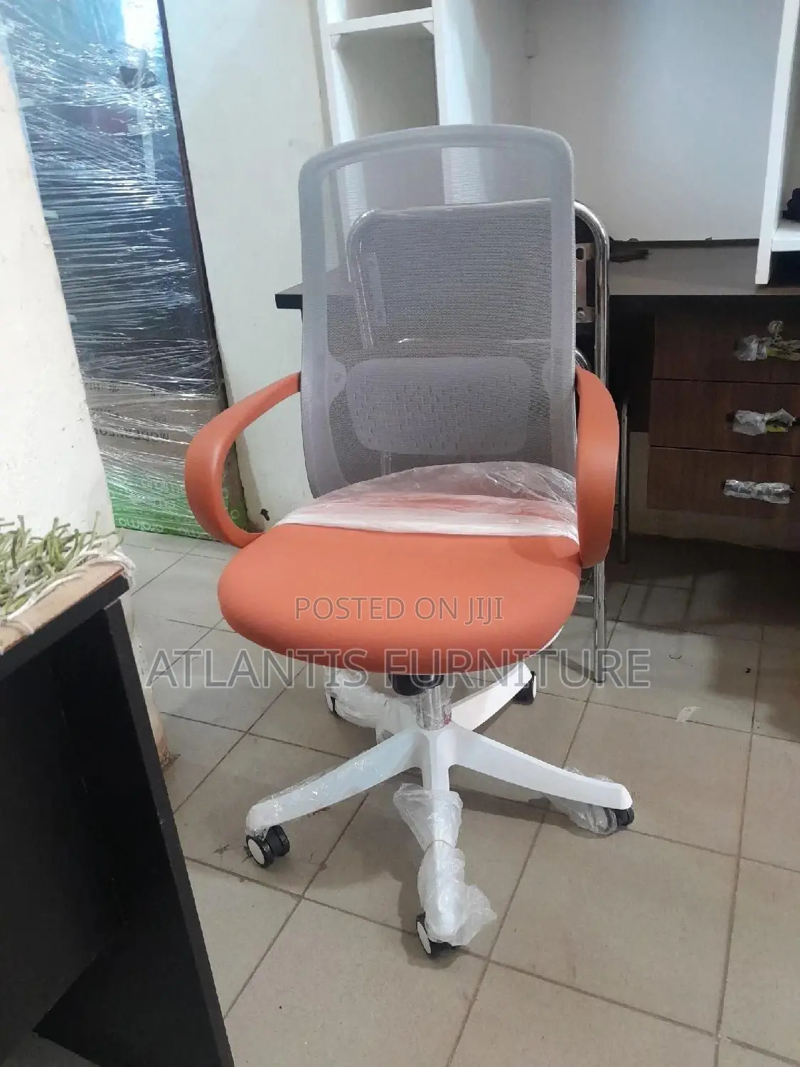 White Legs and Back Malaysia Office Chair