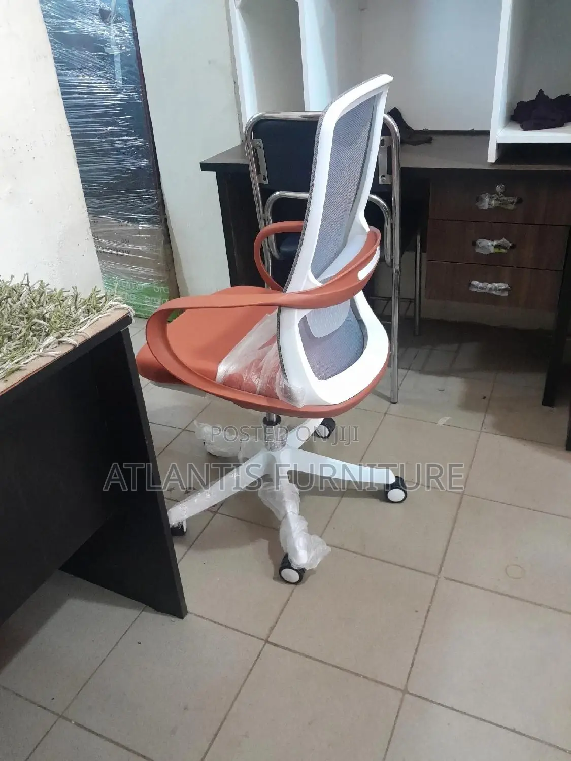 White Legs and Back Malaysia Office Chair