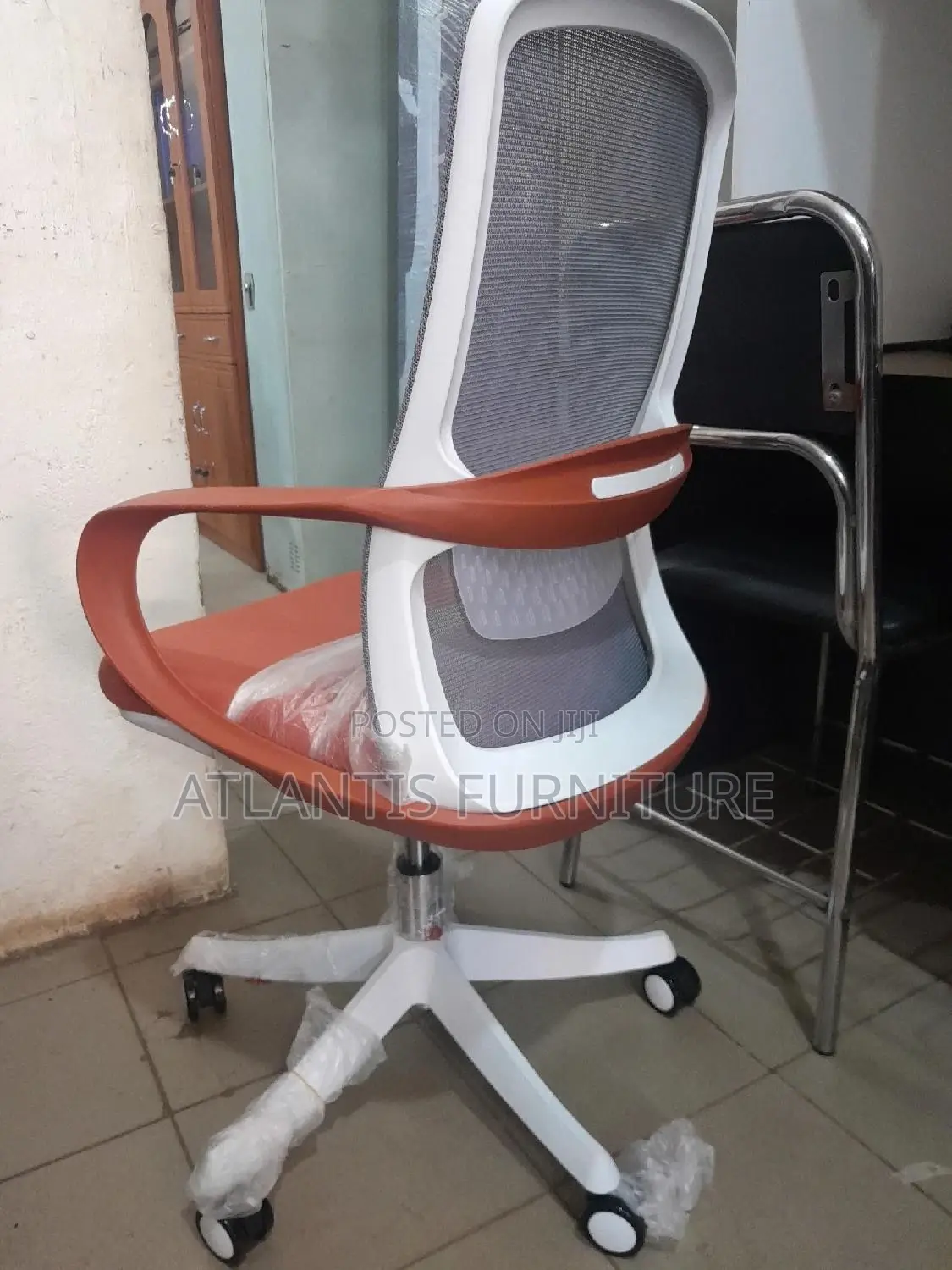 White Legs and Back Malaysia Office Chair