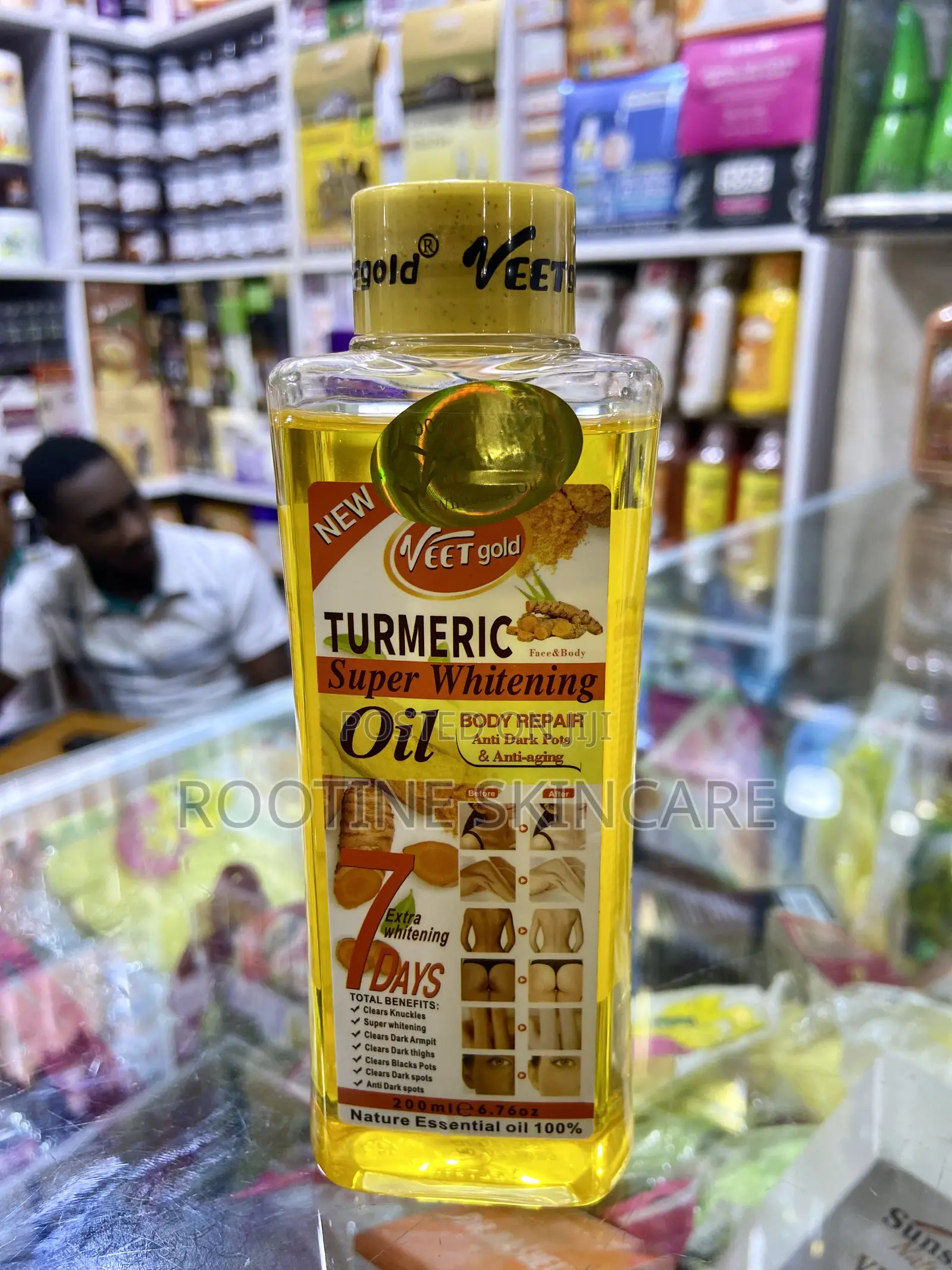 Veetgold Tumeric Super Whitening Body Oil 200mls