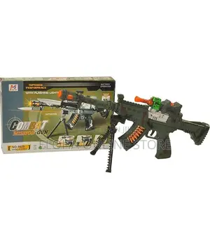 Toy Machine Gun With Lights Sound Moving Knife