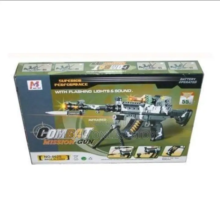 Toy Machine Gun With Lights Sound Moving Knife