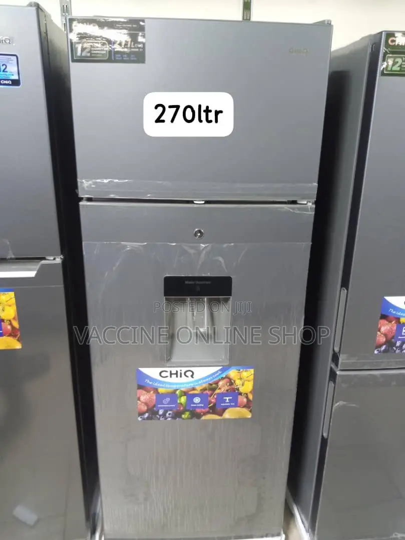 Chiq Fridge 270ldouble Door With Water Dispenser/Chiq 270L(#