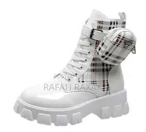 New Classic Ladies White Prada Fashion Designer Boots