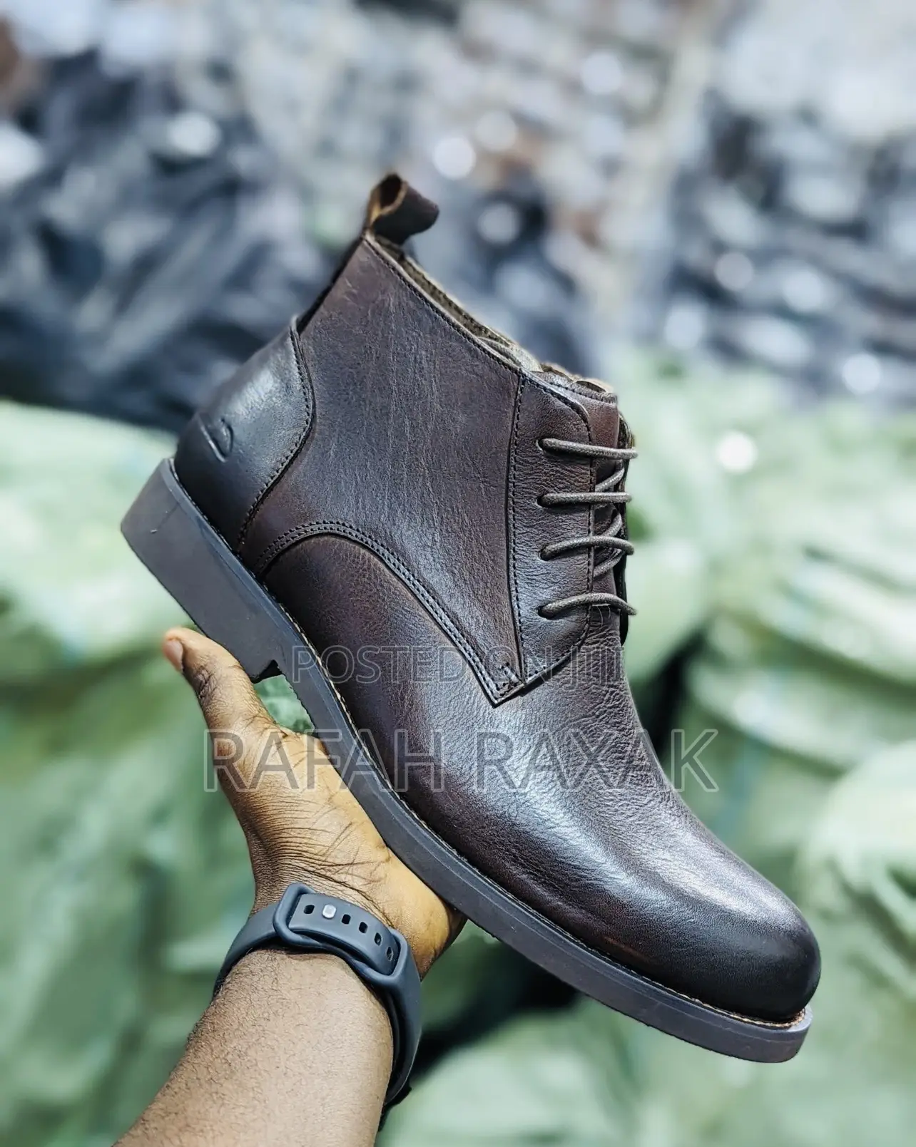 Original Coffee Brown Clarks Premium Leather Ankle Boots