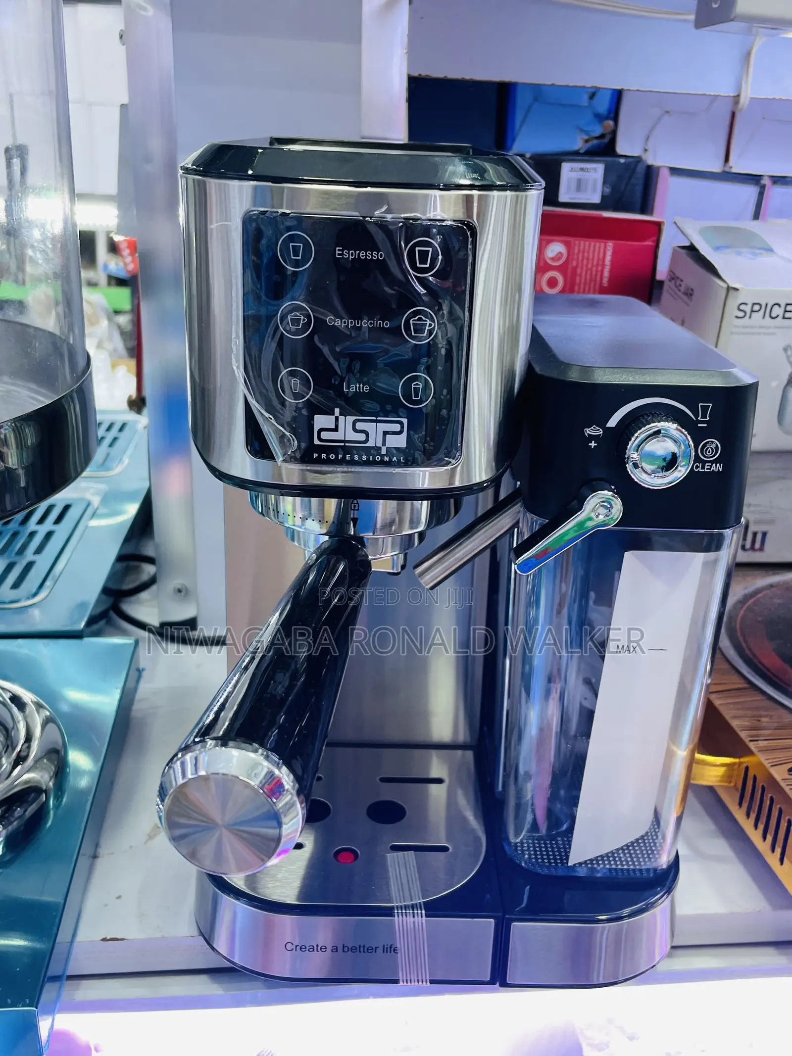 2 in 1 1.0l Milk,Coffee Maker 20bar Pressure