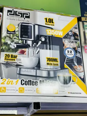 2 in 1 1.0l Milk,Coffee Maker 20bar Pressure