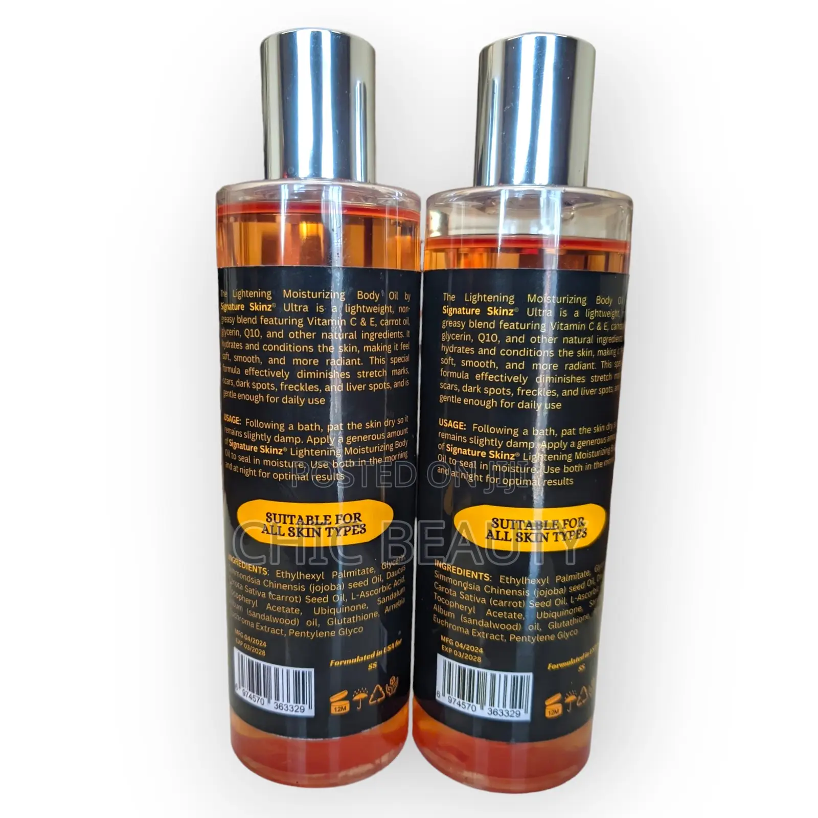 Signature Skinz Luminous Skin Renewal Lightening Body Oil