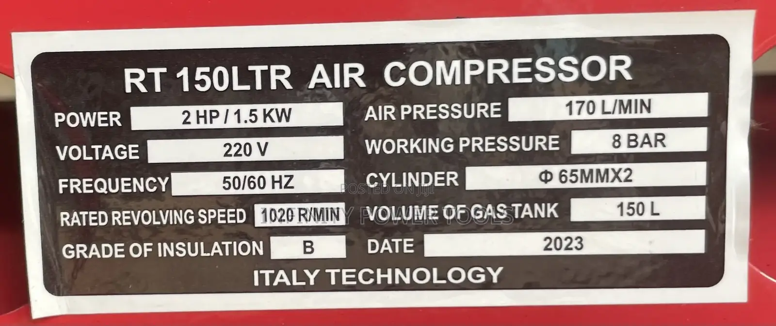 Air Compressor Royalty Brand 150l 2hp/1.5kw