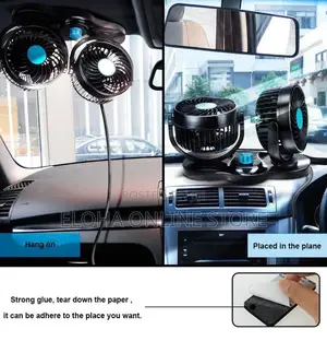 Oscillating Double Headed Vehicle Fan