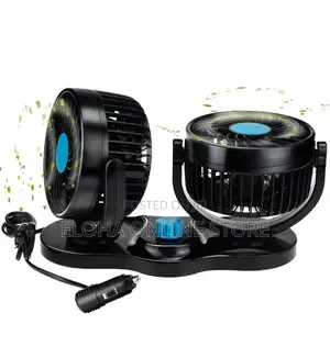 Oscillating Double Headed Vehicle Fan