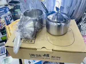 Stainless Steel Sugar Bowl With Spoon