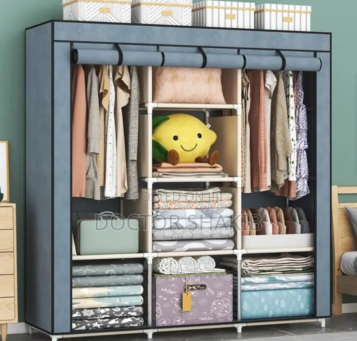 Simple 3 Column Durable Trendy Wardrobe