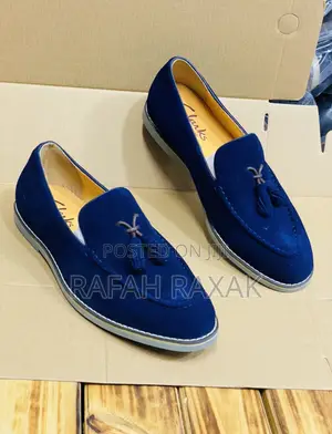 Photo - Original Men’S Blue Clarks Suede Loafers