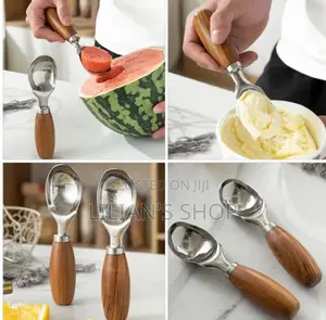 Wooden Handle Ice Cream Scoop / Spoon