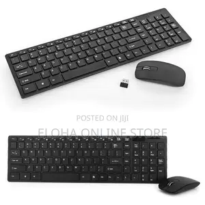 Wireless Keyboard and Mouse Set - Black