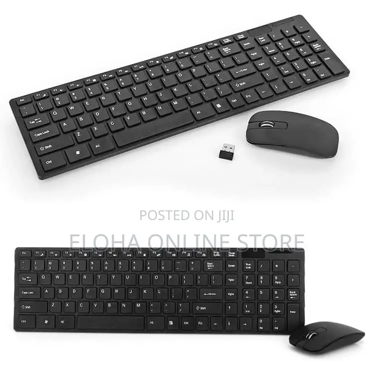 Wireless Keyboard and Mouse Set - Black