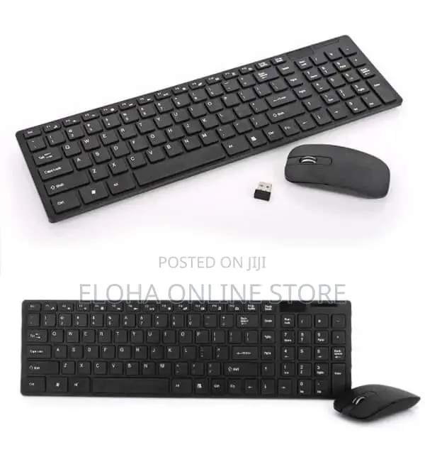 Wireless Keyboard and Mouse Set - Black