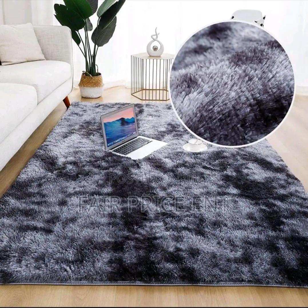 Fluffy Original Bedside Carpet.2*2 Metres ( Gray)