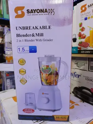 1.5L Sayona Blender. 2 in 1 Sayona Blender With Grinder.