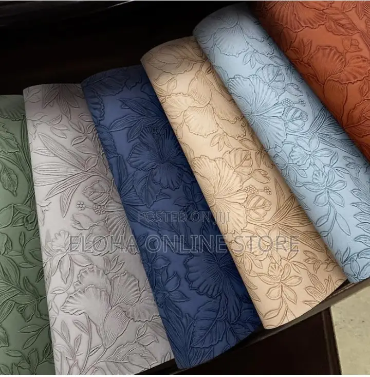 12 PCS Leather Fan-Shaped Table Washable Placemats