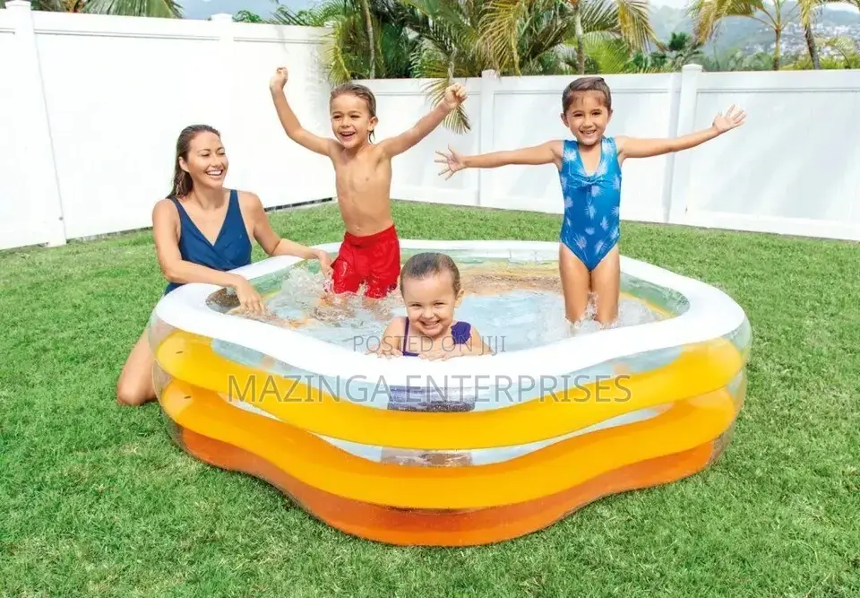 1.85x1.8mtrsx53cm Intex Family Inflatable Kids Swiming Pool
