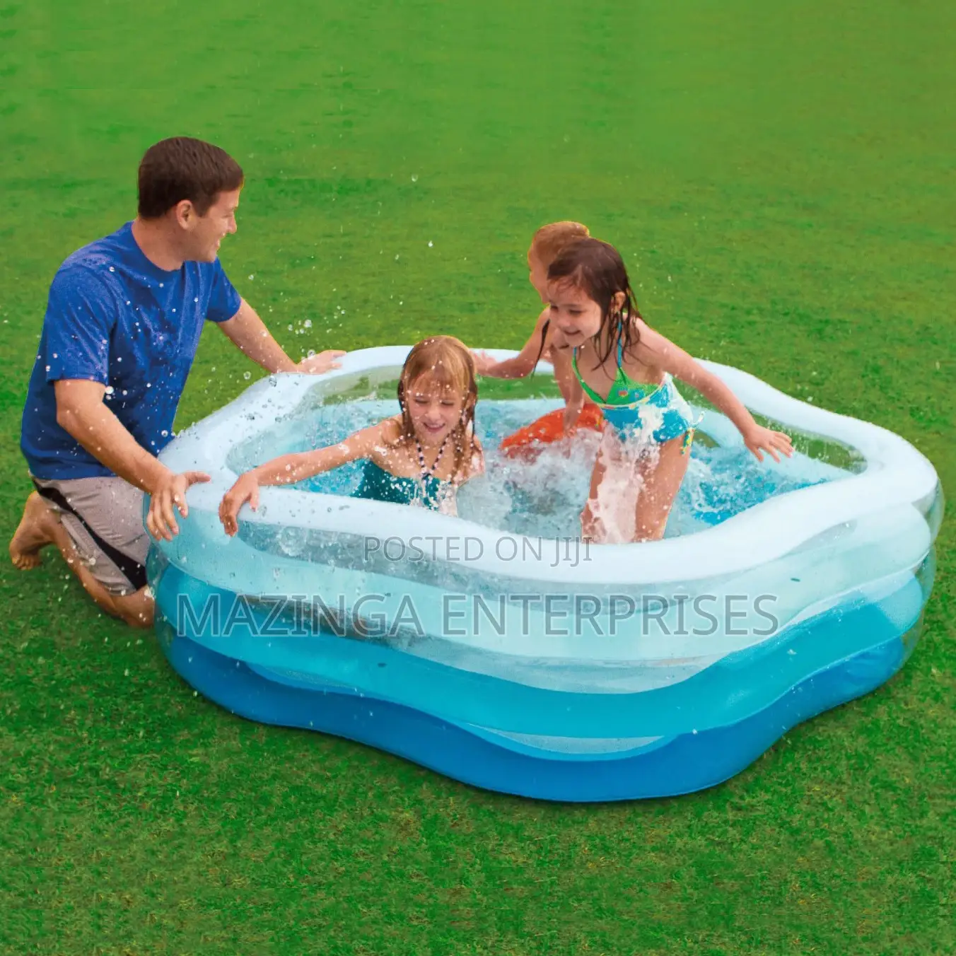 1.85x1.8mtrsx53cm Intex Family Inflatable Kids Swiming Pool