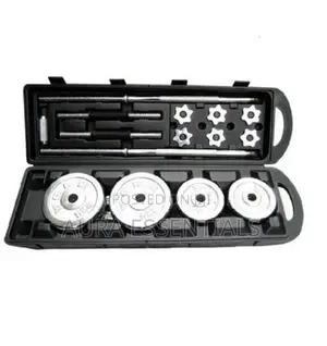 York Fitness Barbell and Dumbbells Set, 50kg - Silver