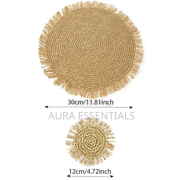 6cs Nordic Style Paper Woven Placemats