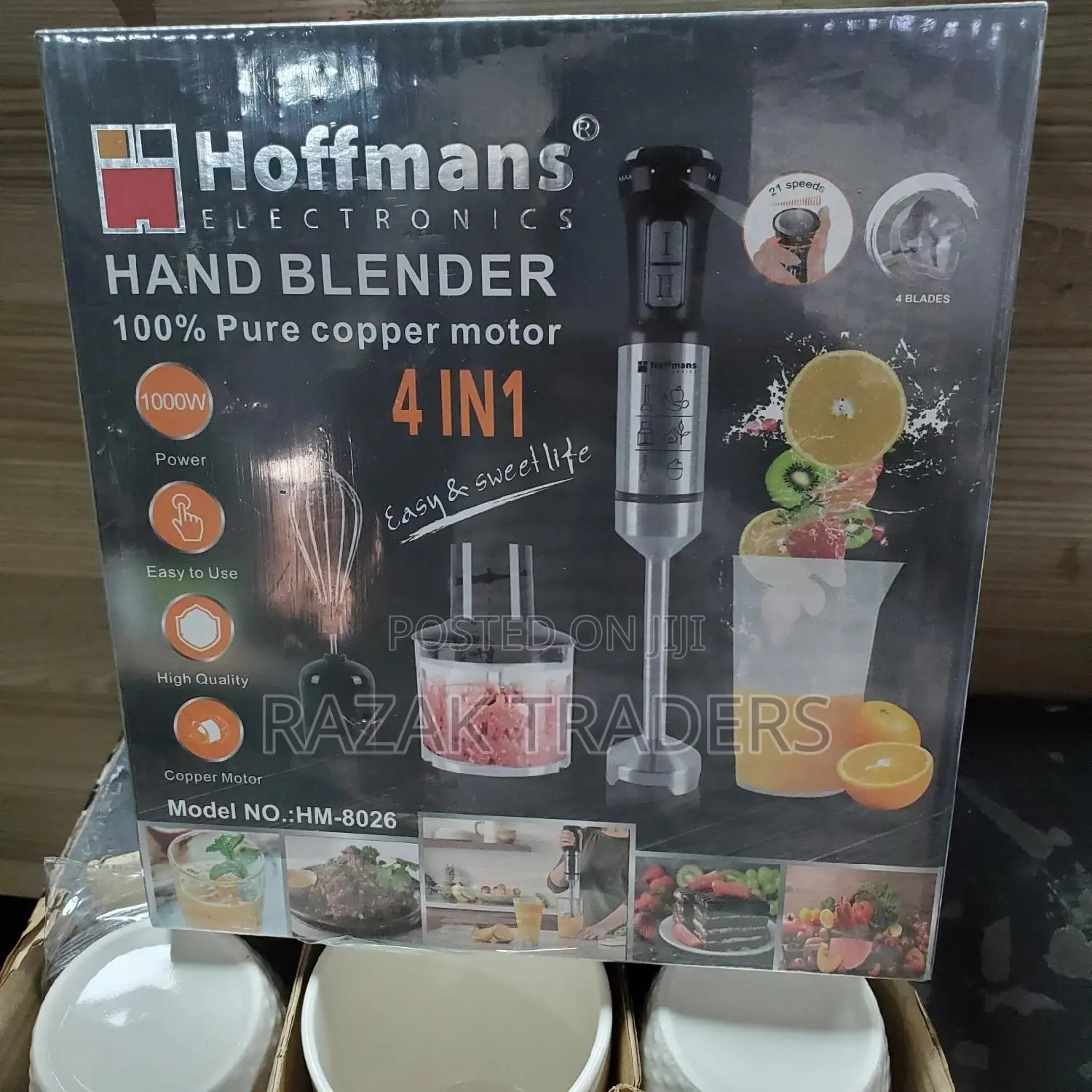 4 in 1 Hand Blender, Mixer and Food Chopper