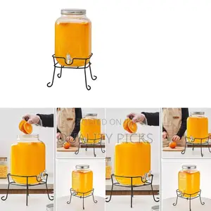 Brand Glass Juice Dispenser With Stand