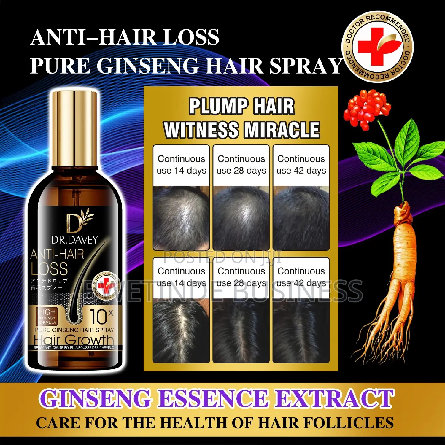 DR.DAVEY Pure Ginseng Anti Hair Loss Hair Growth