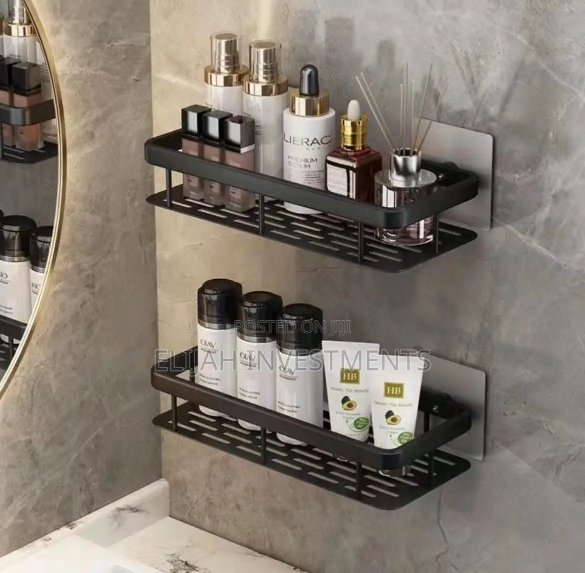 Mettalic Bathroom Shelves Set