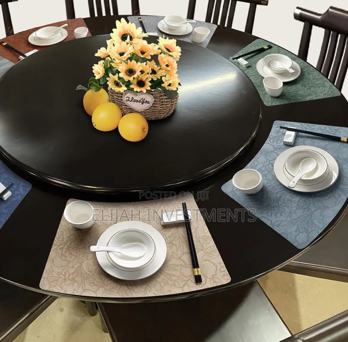 12 PCS Non-Slip Place Mat 4 Dining Room Set