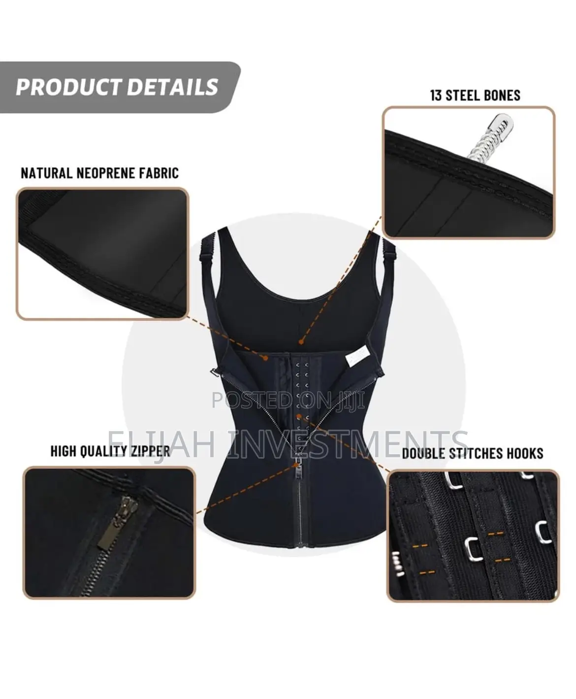 Double Control Body Shaper Tummy Fat Burning Waist Trainer