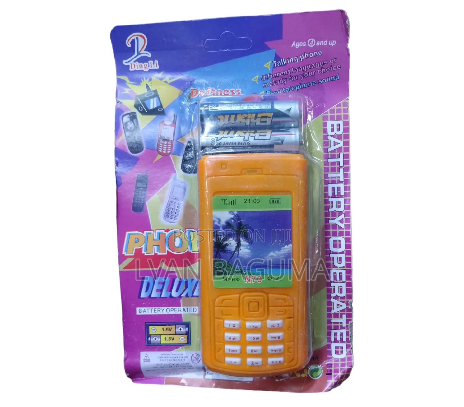 Button Phone Toys for Kids - Come With Batteries