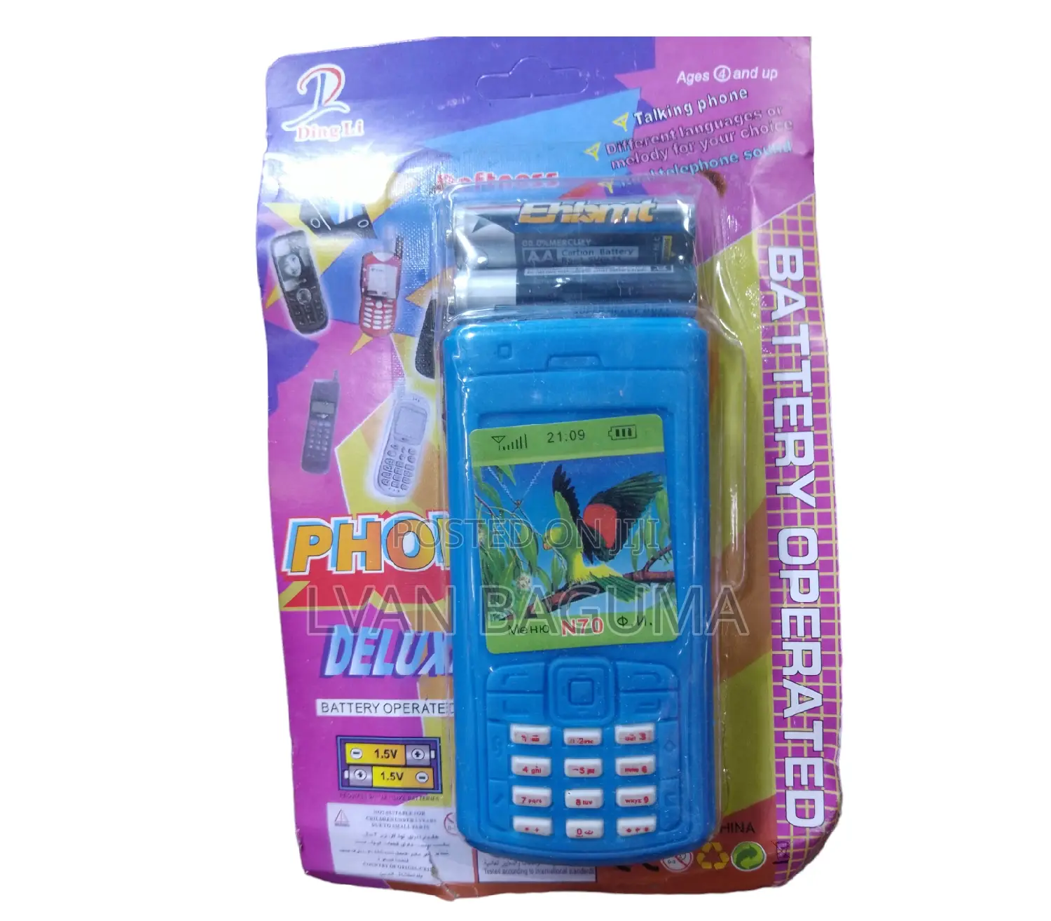 Button Phone Toys for Kids - Come With Batteries