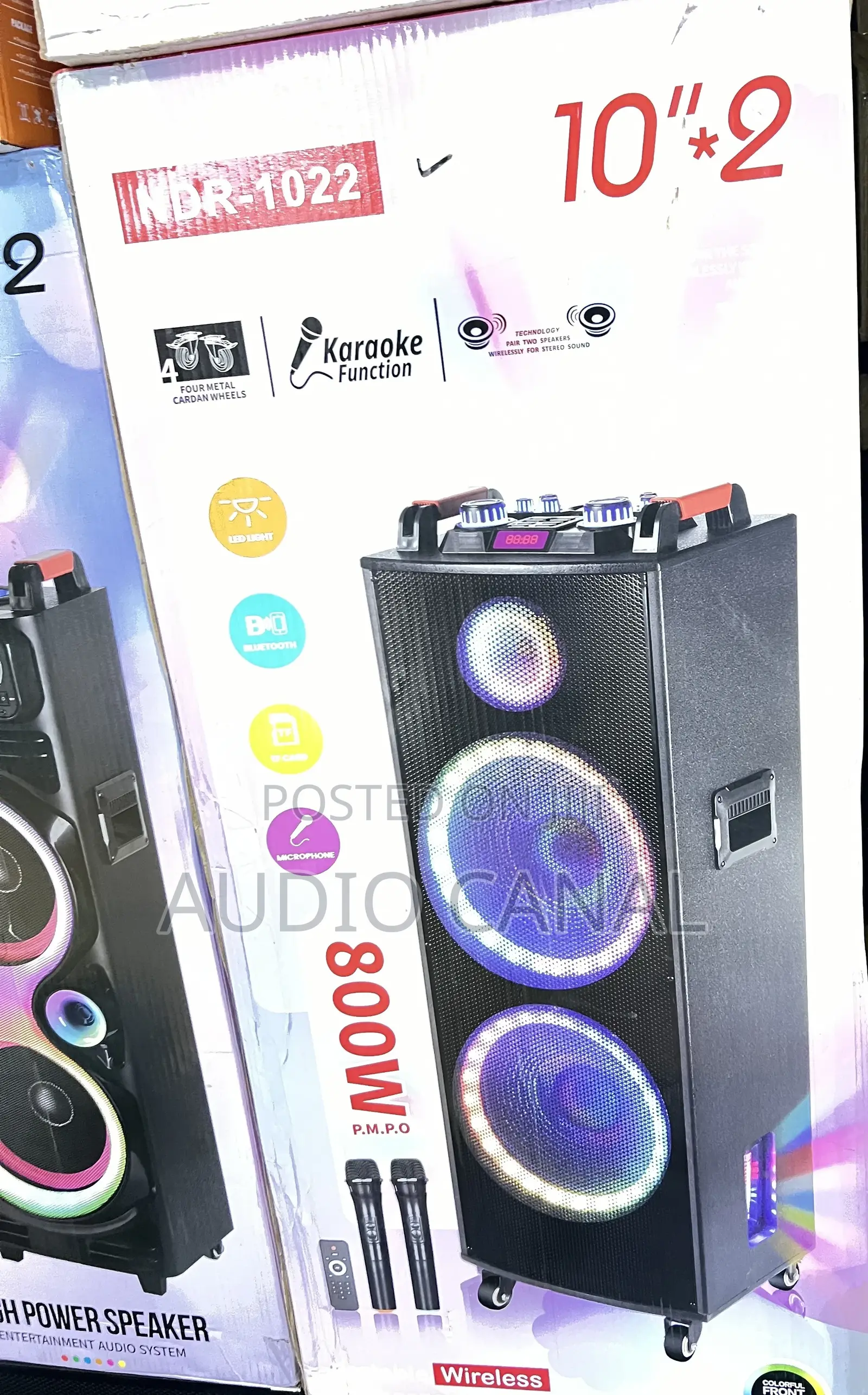 NDR —1022 Big Bass Party Box Speaker