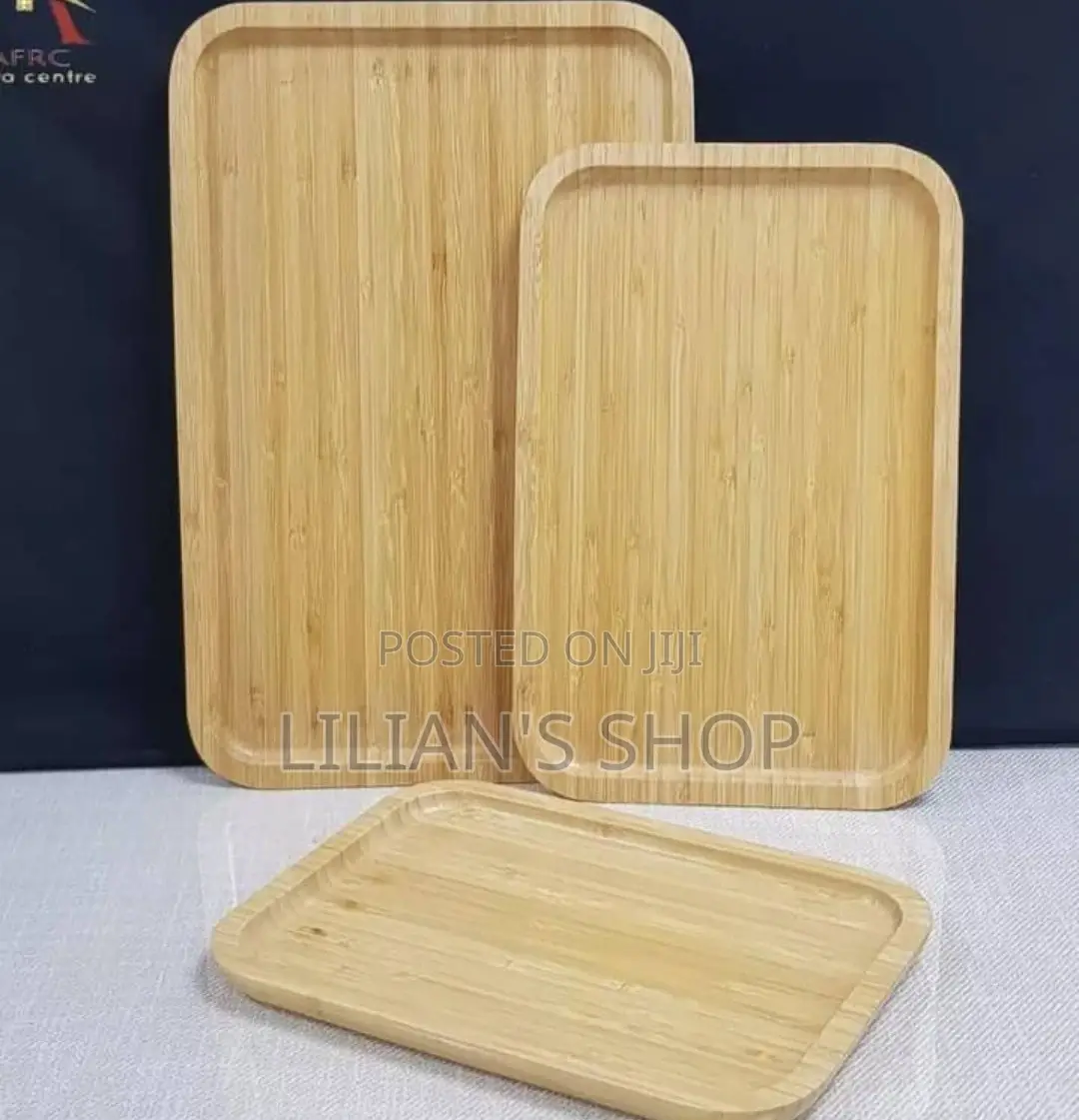 3pcs Wooden Bamboo Serving Tray